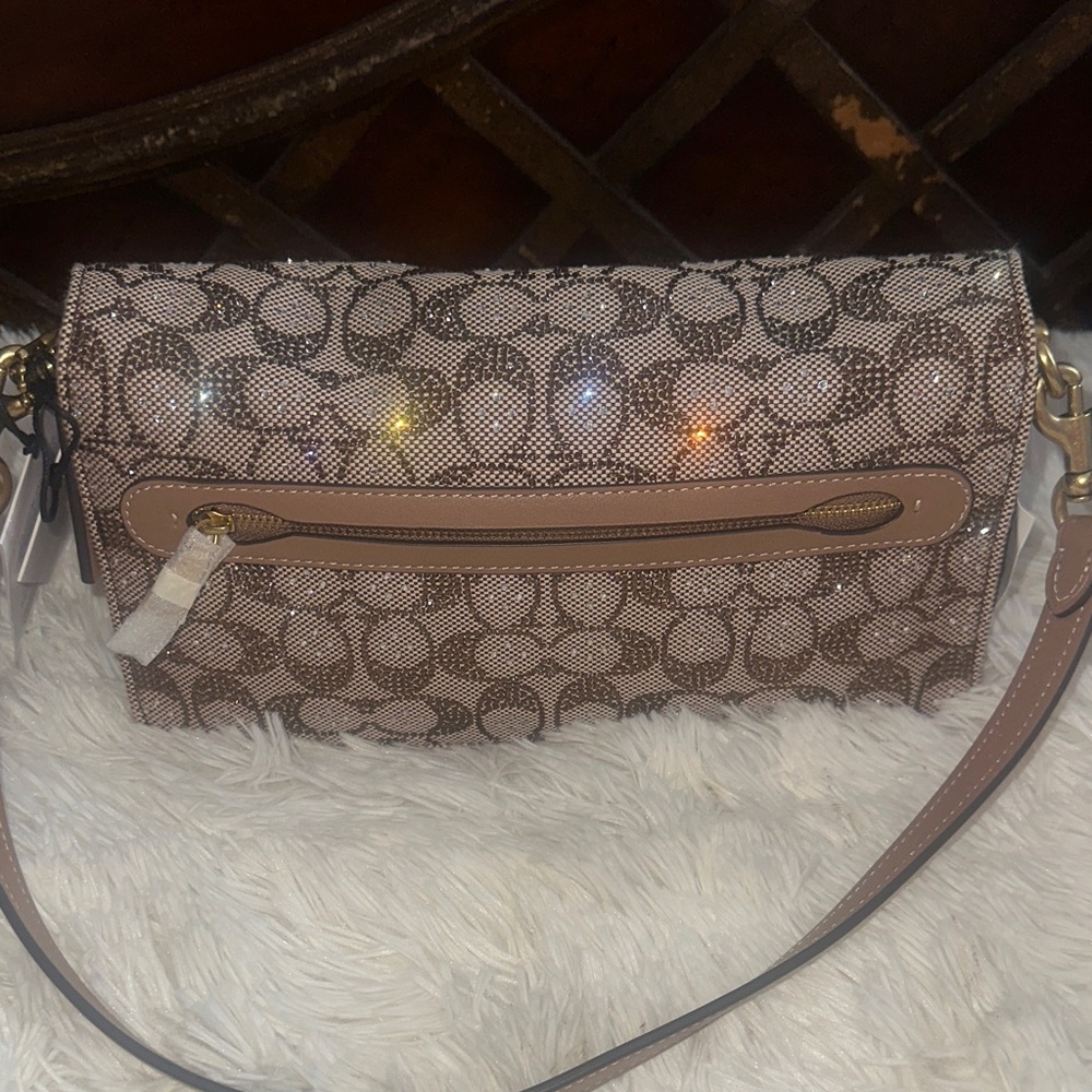 Coach Tabby Shoulder Bag 26 In Crystal Signature Jacquard - Picture 12 of 12